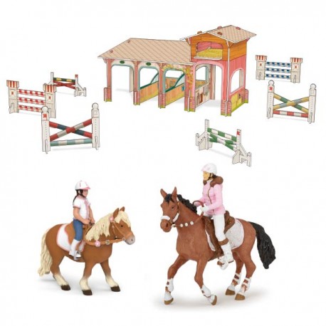 PONEY CLUB SET WITH FIGURINES