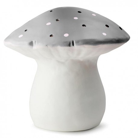 Lamp Large Mushroom Silver