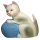Lampe Chat Avec Pelote Bleue