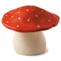 Lamp Medium  Mushroom Red