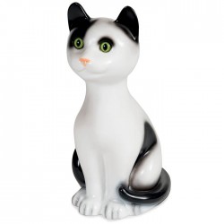 Lampe Chat Cleo Blanc/Noir