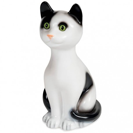 Lampe Chat Cleo Blanc/Noir