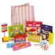 Bonbons, friandises & pochette en tissu