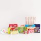 Bonbons, friandises & pochette en tissu