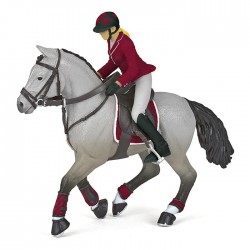 CHEVAL DE CONCOURS ET SA CAVALIÈRE