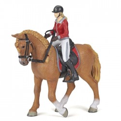 CHEVAL DE PROMENADE ET SA CAVALIÈRE