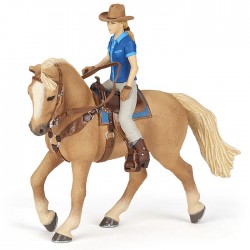 CHEVAL WESTERN ET SA CAVALIÈRE