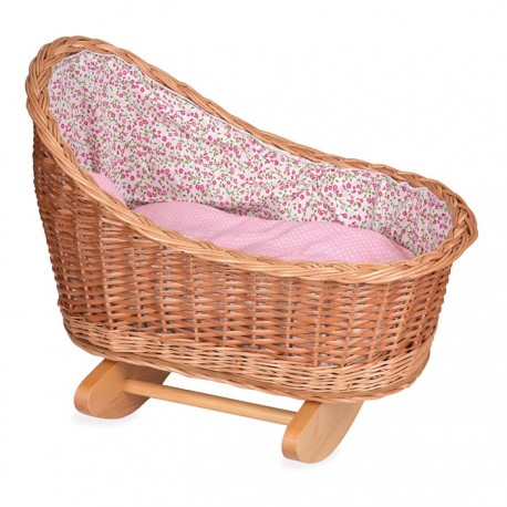CRADLE WITH PINK FLOWERS