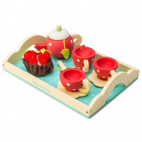 Set de thé en bois & plateau