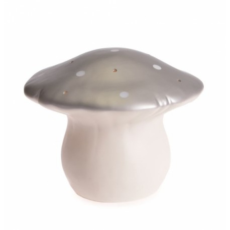 Lampe Champignon Moyen Argent