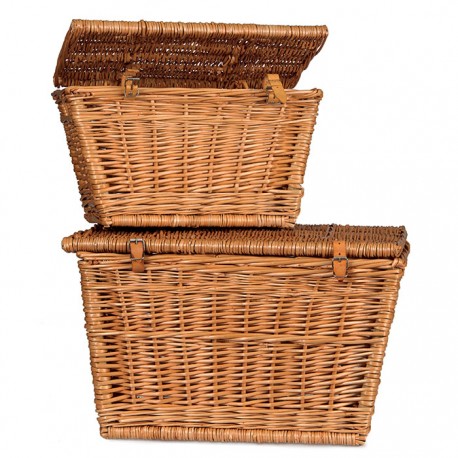 Set of 2 Wicker Trunks