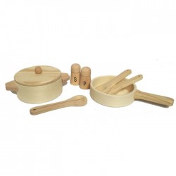 Natural Wooden Pan Set