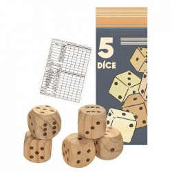 5 Dés Geants En Bois