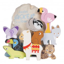 Animaux des andes et pochette en tissu