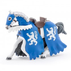 Horse of blue knight with spear