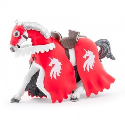 Cheval du chevalier rouge à la lance