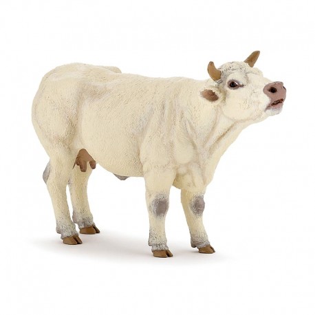 Vache charolais meuglant