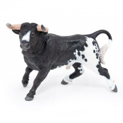 TAUREAU BRAVE NOIR ET BLANC