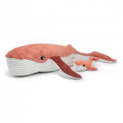 Whale Mommy and baby terracotta