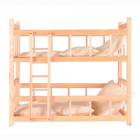 Bunk Bed Pink with Eggshell Bedding