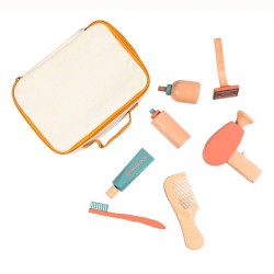 Kit De Rasage Dans Une Valise En Tissu