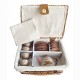Set De The En Metal Faon Dans Valise En Osier