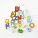 Alphabet en bois et sac en tissu