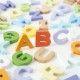 Alphabet en bois et sac en tissu