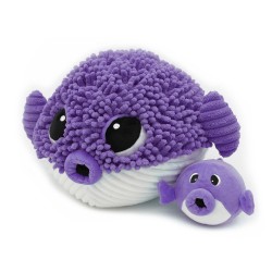 Gobetou the Pufferfish Mommy and baby Purple