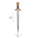 Épée de Chevalier Noble, rouge (34,4x11cm)