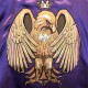 Knight Cape, golden eagle, purple