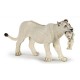 WHITE LIONESS WITH CUB