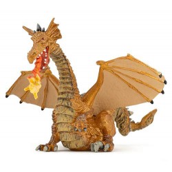 GOLD DRAGON WITH FLAME