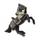 Knight in black armour horse