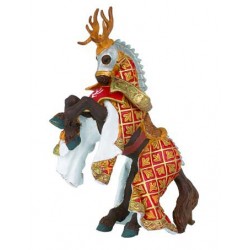 CHEVAL DU MAÎTRE DES ARMES CIMIER CERF ROUGE