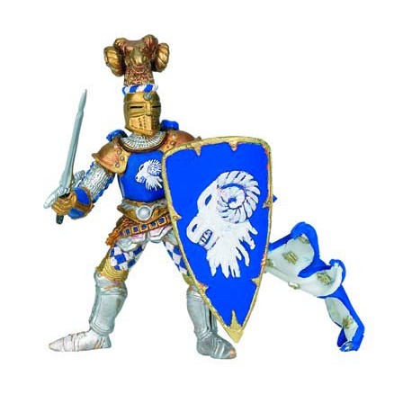 MAÎTRE DES ARMES CIMIER BÉLIER BLEU