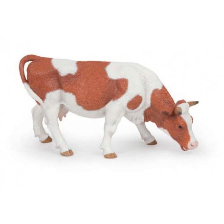 Vache simmental broutant