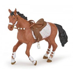Winter riding girl horse