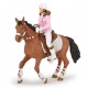 Winter riding girl horse