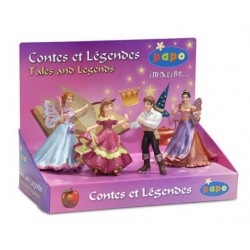 Boîte présentoir contes & légendes 1 (4 fig.) (Reine d
