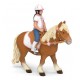 Shetland pony with saddle