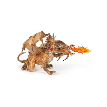 DRAGON DEUX TÊTES OR